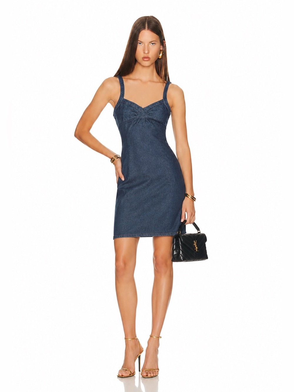 CHARLOTTE RONSON Y2K Cutout Denim Dress